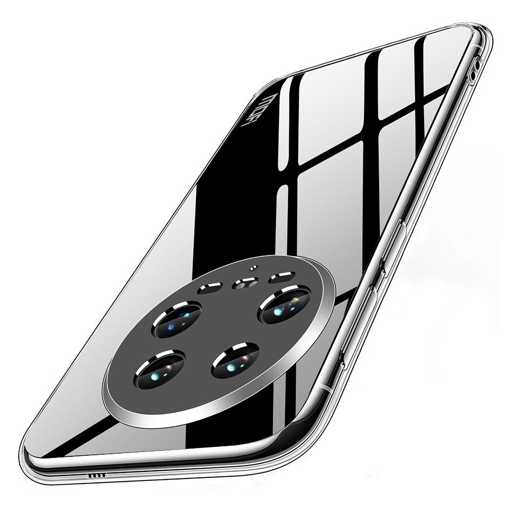 MOFI För Xiaomi 14 Ultra TPU-skal Transparent mobilskydd Reptåligt