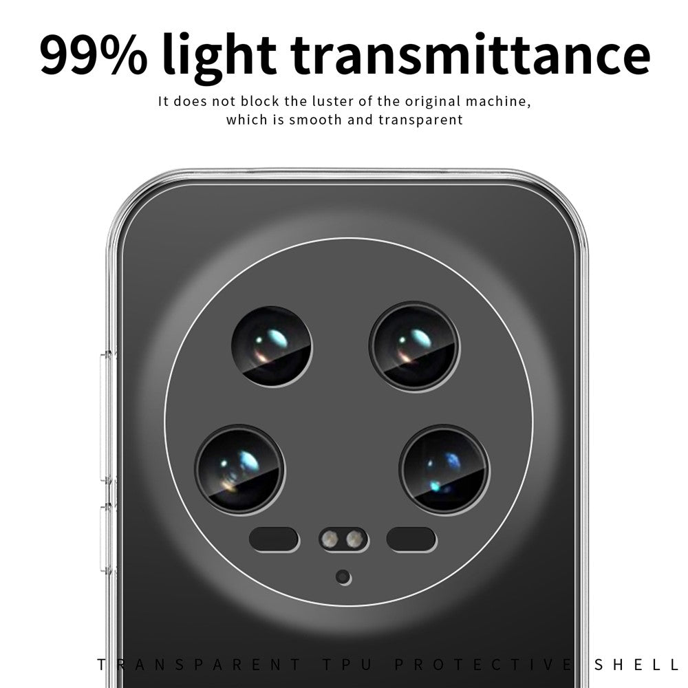 MOFI For Xiaomi 14 Ultra TPU Case Transparent Phone Cover Anti-scratch