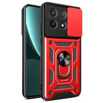 Xiaomi Poco X6 Pro 5G / Redmi K70E 5G-skal PC+TPU fallskyddande mobilskal med glidande linsfönster