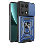 For Xiaomi Redmi Note 13 Pro 4G / Poco M6 Pro 4G Phone Case Slide Lens Guard Bump Proof PC+TPU Shell