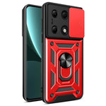 For Xiaomi Redmi Note 13 Pro 4G / Poco M6 Pro 4G Phone Case Slide Lens Guard Bump Proof PC+TPU Shell