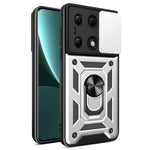 For Xiaomi Redmi Note 13 Pro 4G / Poco M6 Pro 4G Phone Case Slide Lens Guard Bump Proof PC+TPU Shell