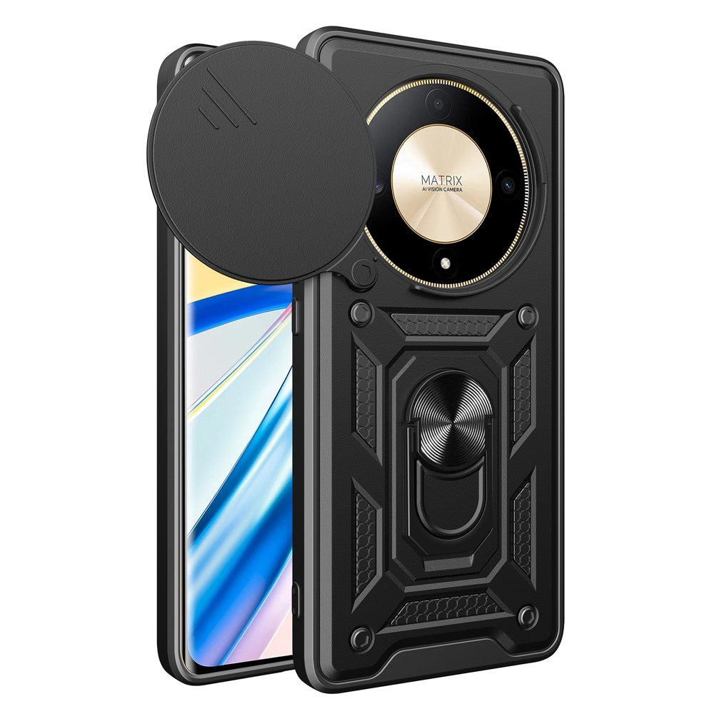 Til Honor X9b 5G / Magic6 Lite 5G mobiltelefonetuier TPU+PC Skydelinsedæksel