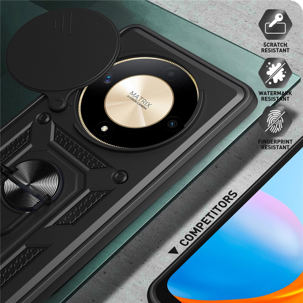 Til Honor X9b 5G / Magic6 Lite 5G mobiltelefonetuier TPU+PC Skydelinsedæksel
