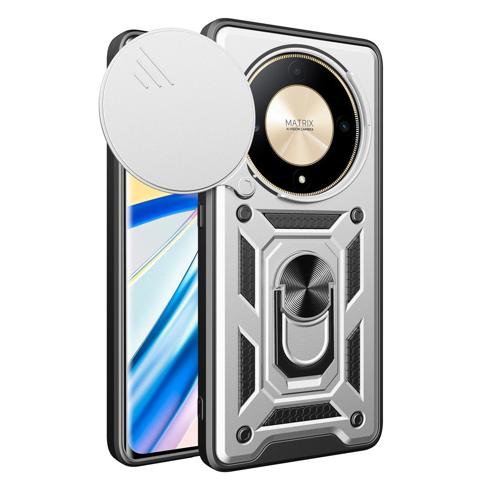 Til Honor X9b 5G / Magic6 Lite 5G mobiltelefonetuier TPU+PC Skydelinsedæksel