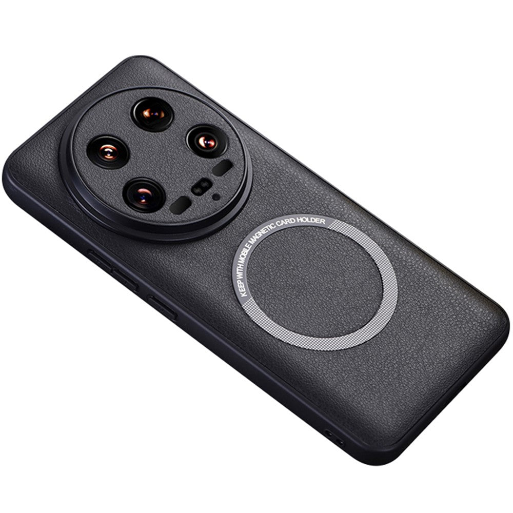 For Xiaomi 14 Ultra Magnetic Case PU Leather Coated TPU Cover Magnetic Case