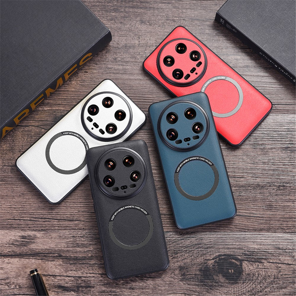 Xiaomi 14 Ultra magnetisk cover med TPU belagt med PU-læder, magnetisk cover