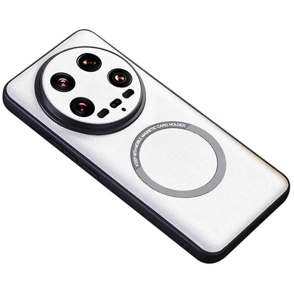 Xiaomi 14 Ultra magnetisk cover med TPU belagt med PU-læder, magnetisk cover
