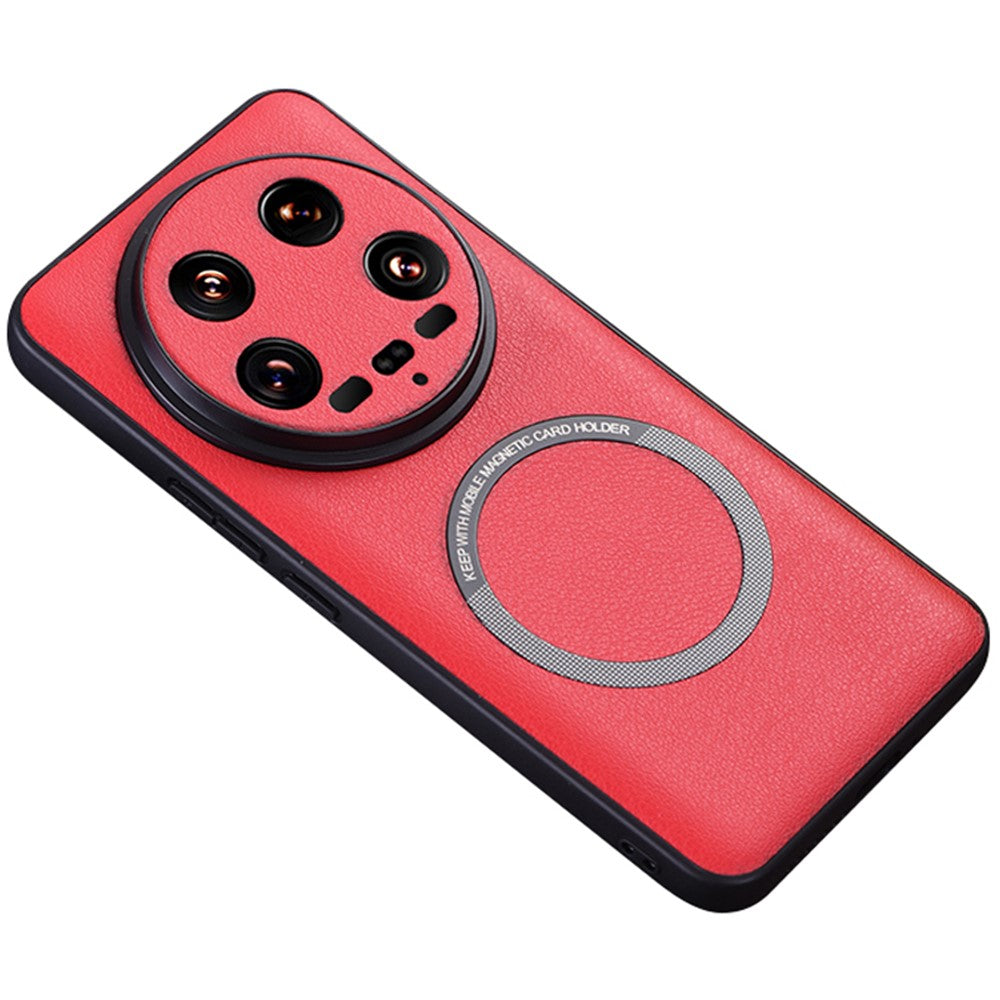 Xiaomi 14 Ultra magnetisk cover med TPU belagt med PU-læder, magnetisk cover