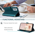For Samsung Galaxy A73 5G Case Rhombus Grid PU Leather Crossbody Phone Cover