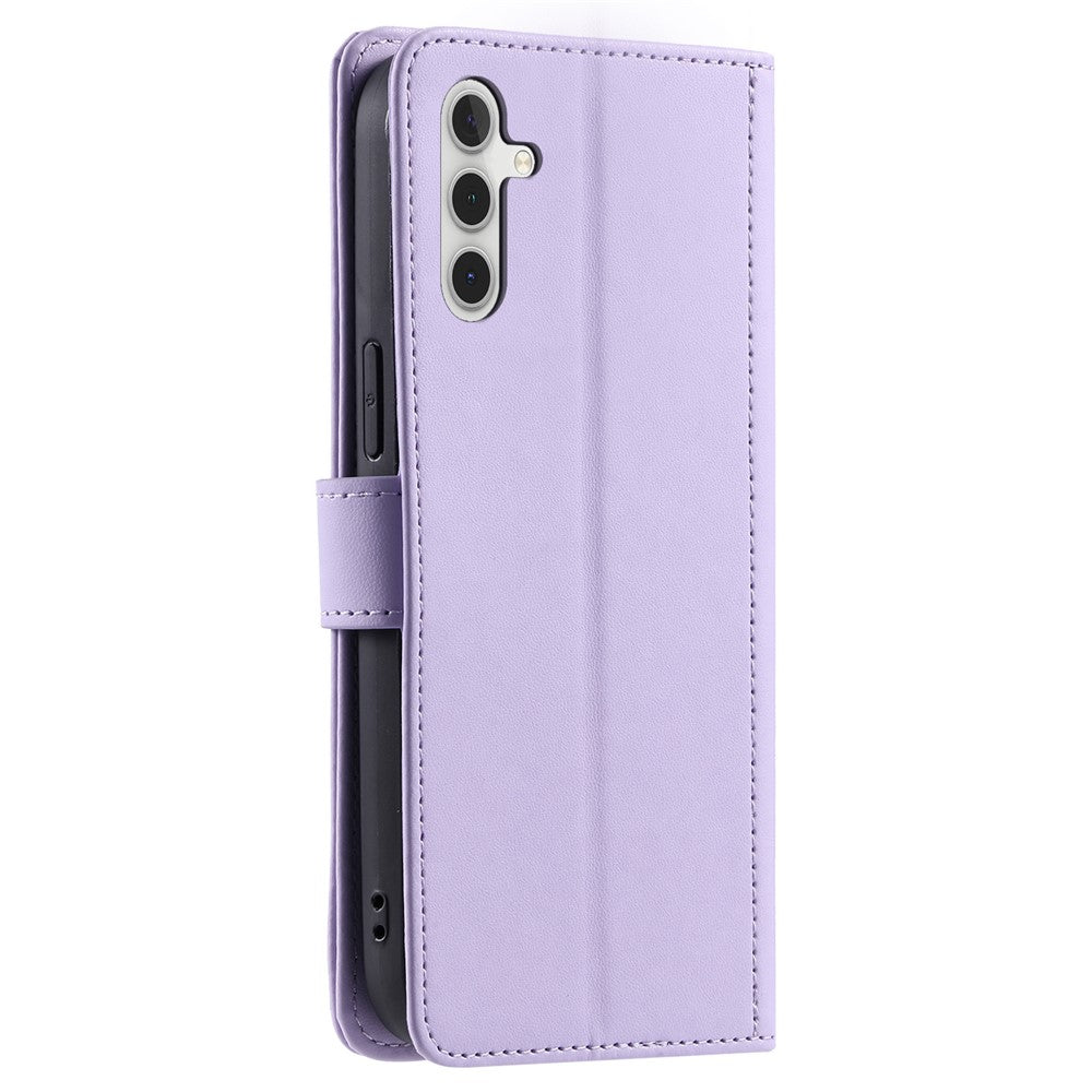 For Samsung Galaxy A24 4G (162.1 x 77.6 x 8.3mm) Case Wallet Leather Cover with Shoulder Strap