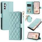 For Samsung Galaxy A24 4G (162.1 x 77.6 x 8.3mm) Case Wallet Leather Cover with Shoulder Strap
