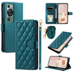 Huawei P60 / P60 Pro Plånboksfodral Lädermobilfodral Romb Rutmönster
