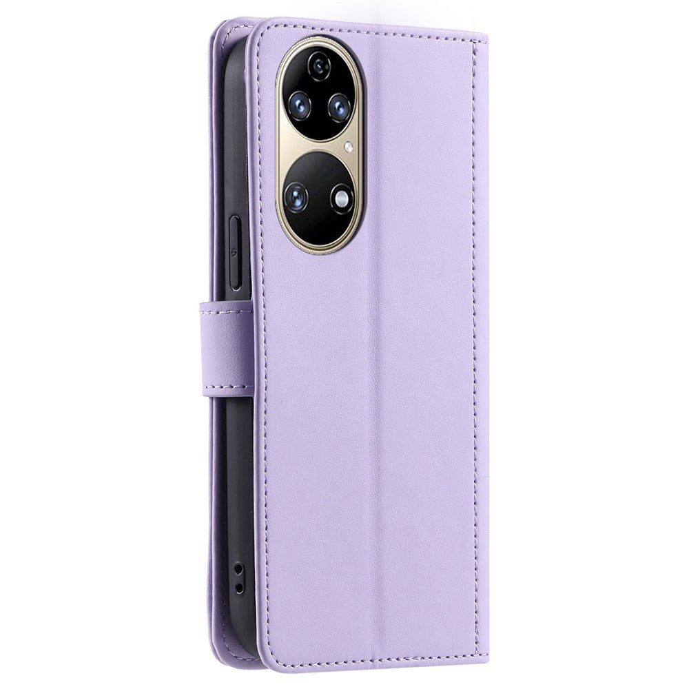 For Huawei P50 Pro 4G Case Rhombus Grid Crossbody Leather Phone Cover with Wallet