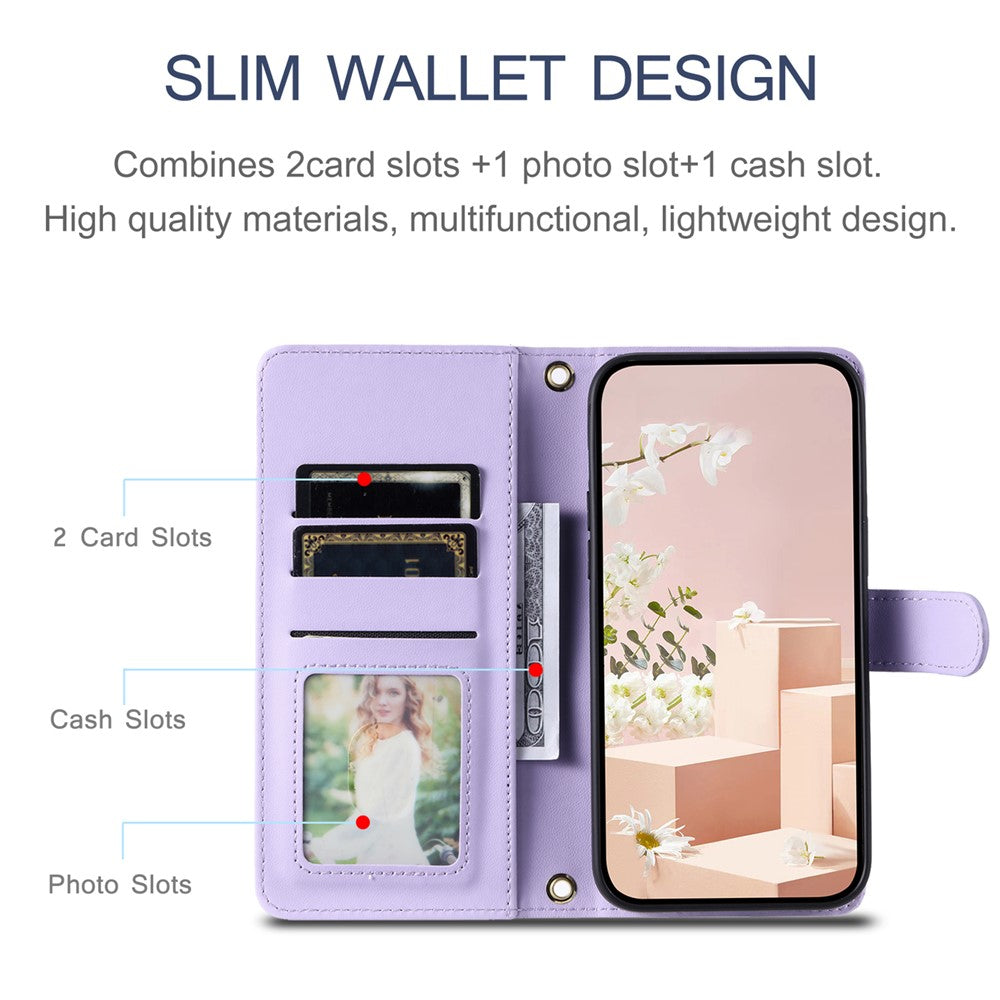 For Huawei P50 Pro 4G Case Rhombus Grid Crossbody Leather Phone Cover with Wallet