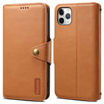 DENIOR Til iPhone 11 Pro Max Lædercover Koskind Tekstur Stativ Mobiltelefoncover