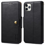 DENIOR Til iPhone 11 Pro Max Lædercover Koskind Tekstur Stativ Mobiltelefoncover