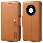 DENIOR Magnetiskt mobilskal för Huawei Mate 40 Pro 4G / Mate 40 Pro 5G - Kohudtextur - Stativfodral
