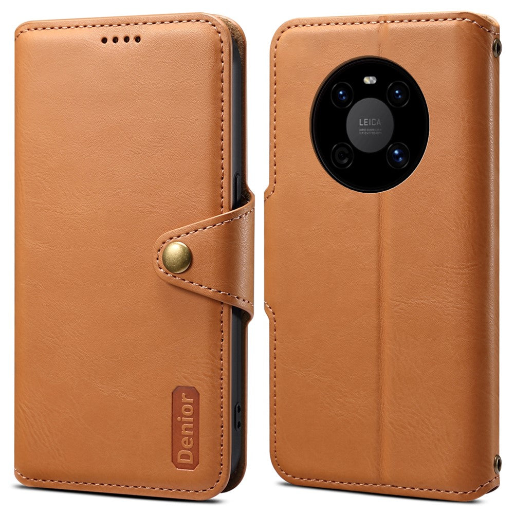 DENIOR För Huawei Mate 40 Skal Läder Korthållare mobilskydd med Kohudstruktur
