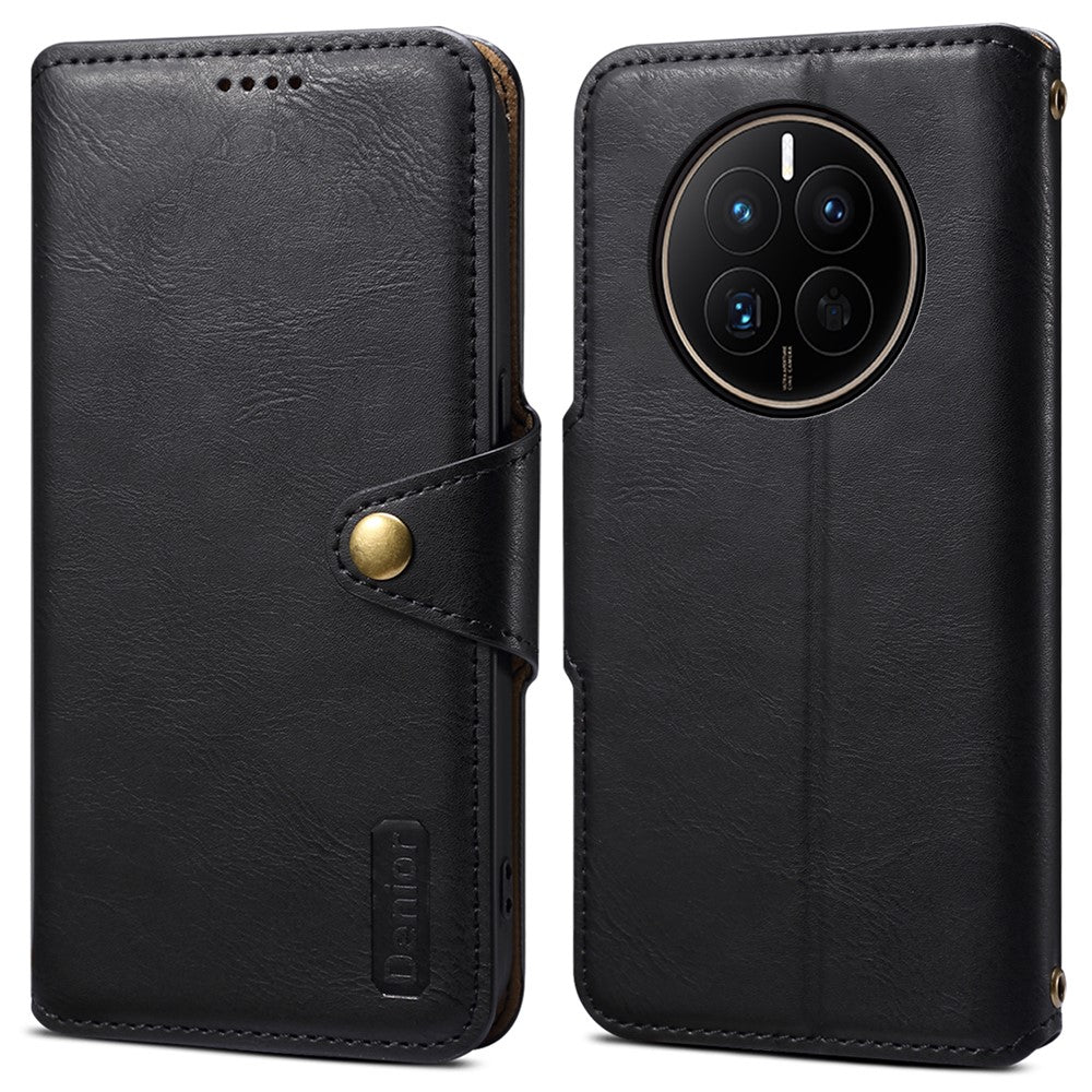 DENIOR For Huawei Mate 50 4G Case Leather Wallet Phone Cover Full Protection