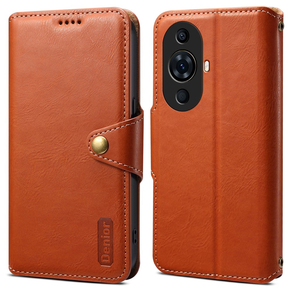DENIOR För Huawei Nova 11 Pro / Nova 11 Ultra Skal Läder + TPU Plånboksfodral