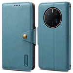 DENIOR For Huawei Mate 50 Pro 4G Wallet Case Cowhide Texture Leather + TPU Phone Cover