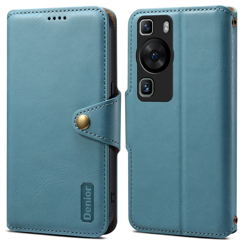 DENIOR För Huawei P60 / P60 Pro Plånboksfodral Lädermobilskal Magnetlås