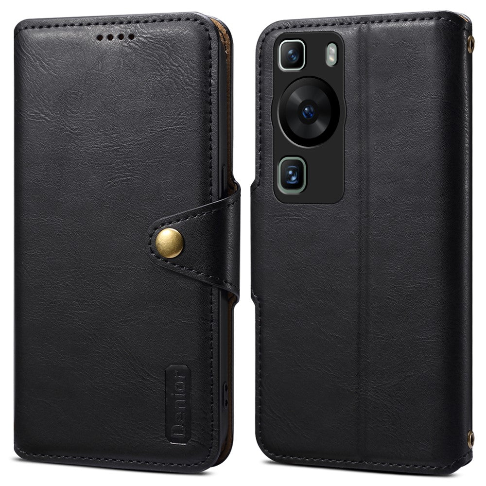 DENIOR For Huawei P60 / P60 Pro Case Wallet Leather Phone Cover Magnetic Clasp