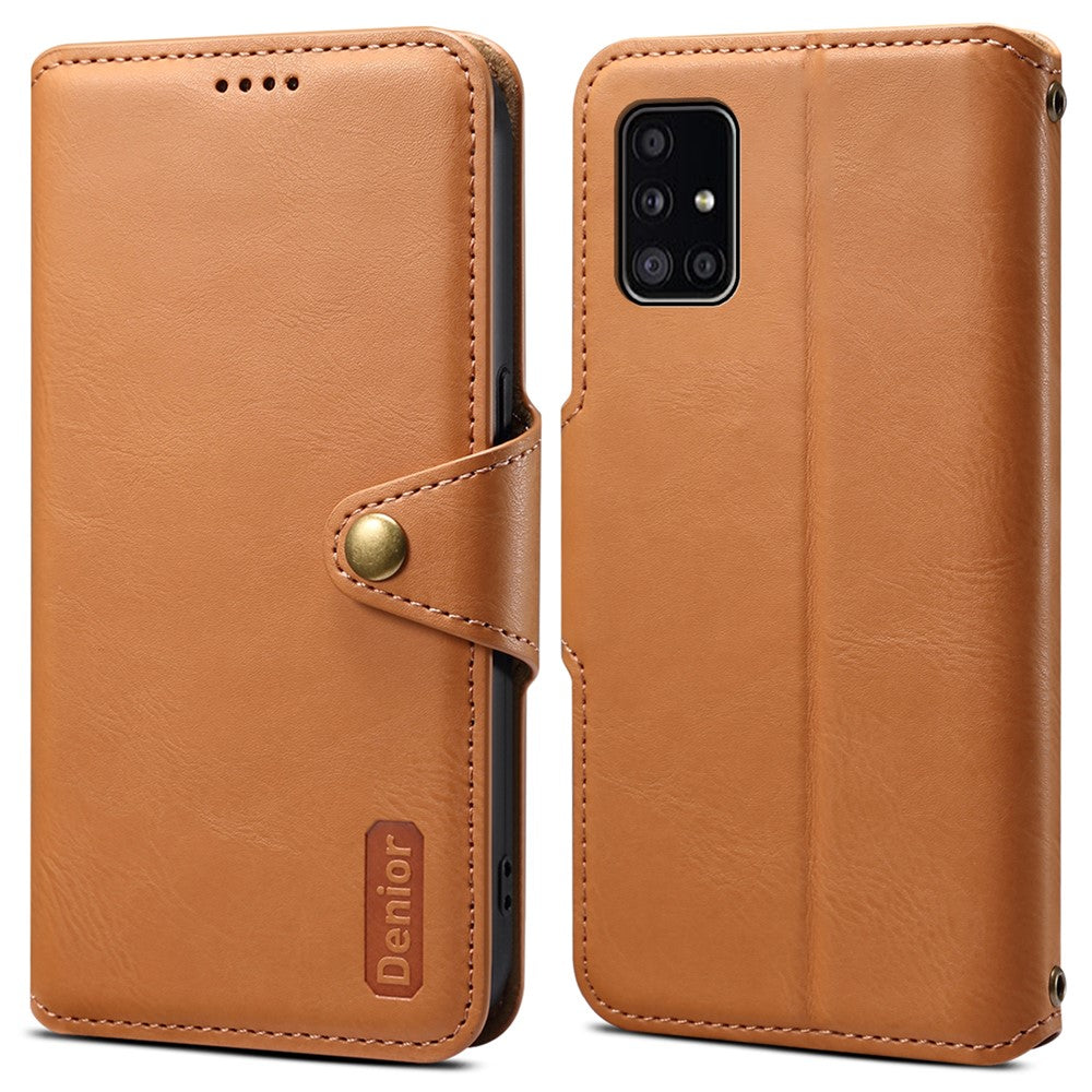 DENIOR För Samsung Galaxy A51 4G SM-A515 Läderfodral med Plånboksfodral