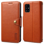 DENIOR For Samsung Galaxy A51 4G SM-A515 Case Leather Phone Cover with Wallet Stand