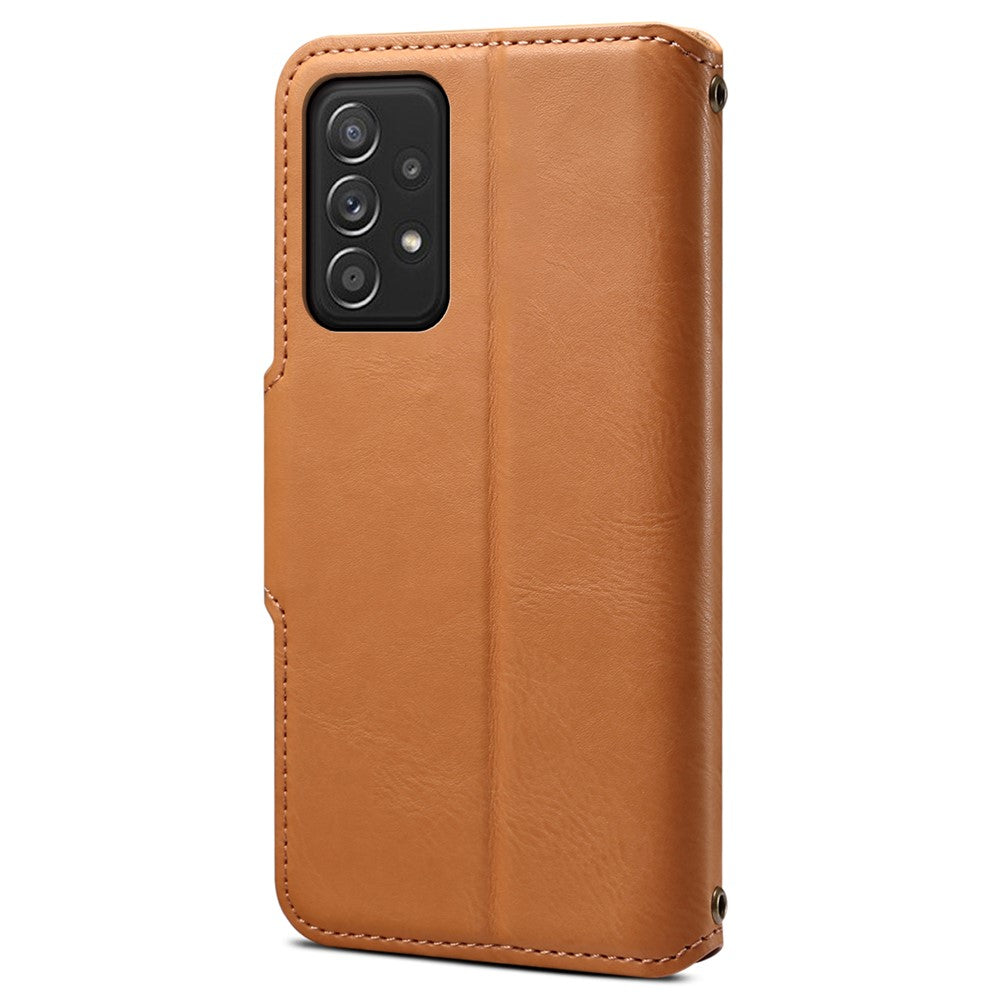DENIOR For Samsung Galaxy A52 4G / 5G / A52s 5G Leather Phone Case with Wallet Card Slots