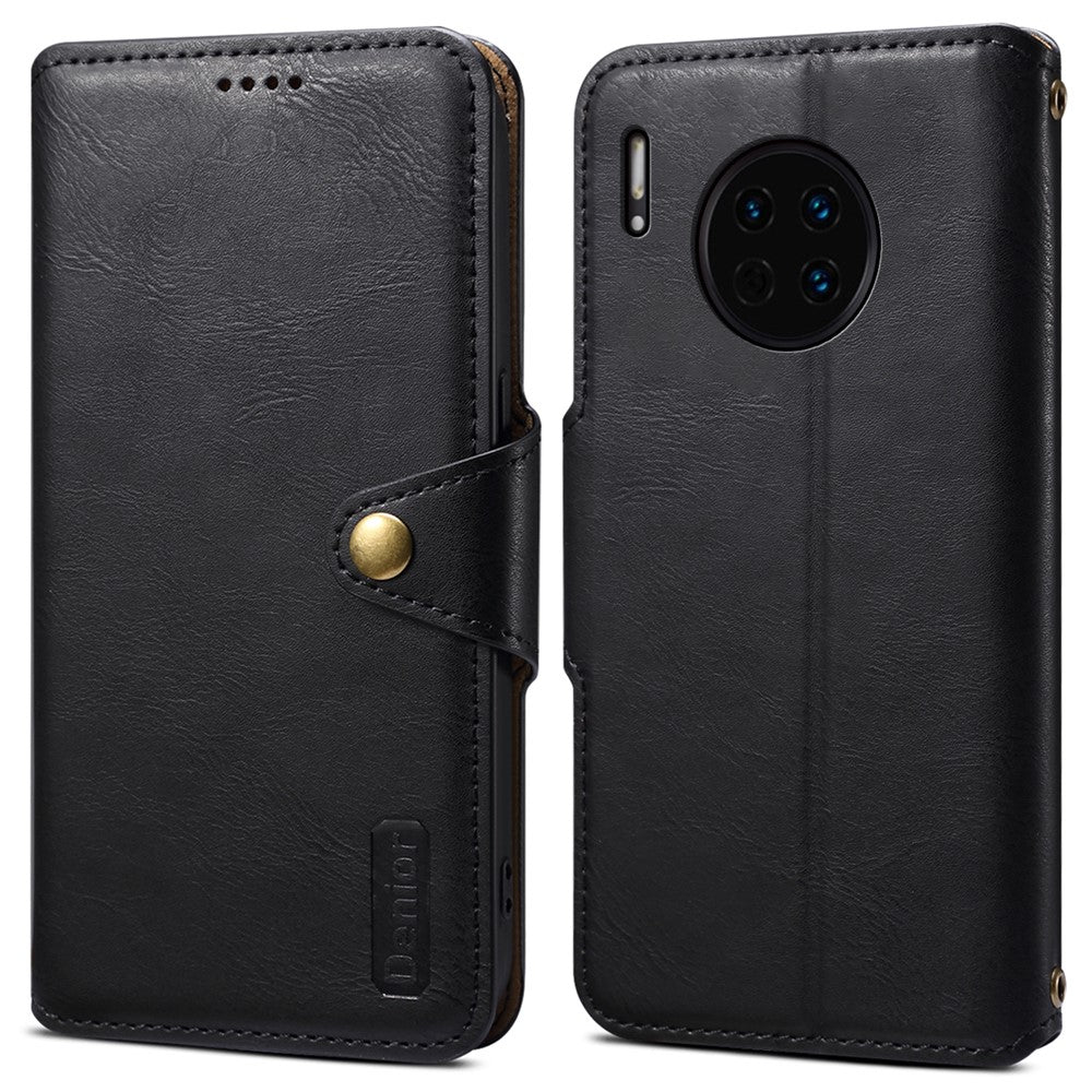 DENIOR For Huawei Mate 30 4G Leather Case Anti-scratch Wallet Phone Cover