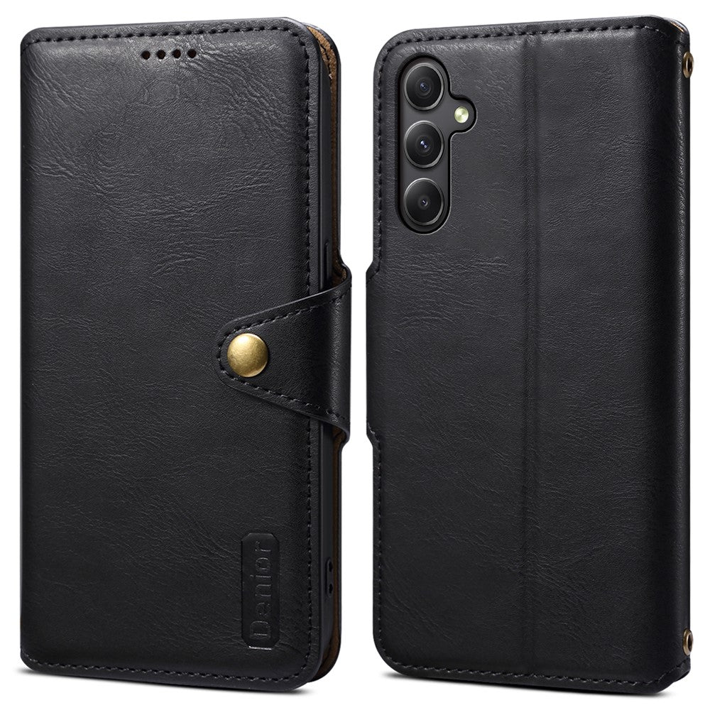 DENIOR For Samsung Galaxy A24 4G (162.1 x 77.6 x 8.3mm) Case Wallet PU Leather Flip Phone Cover