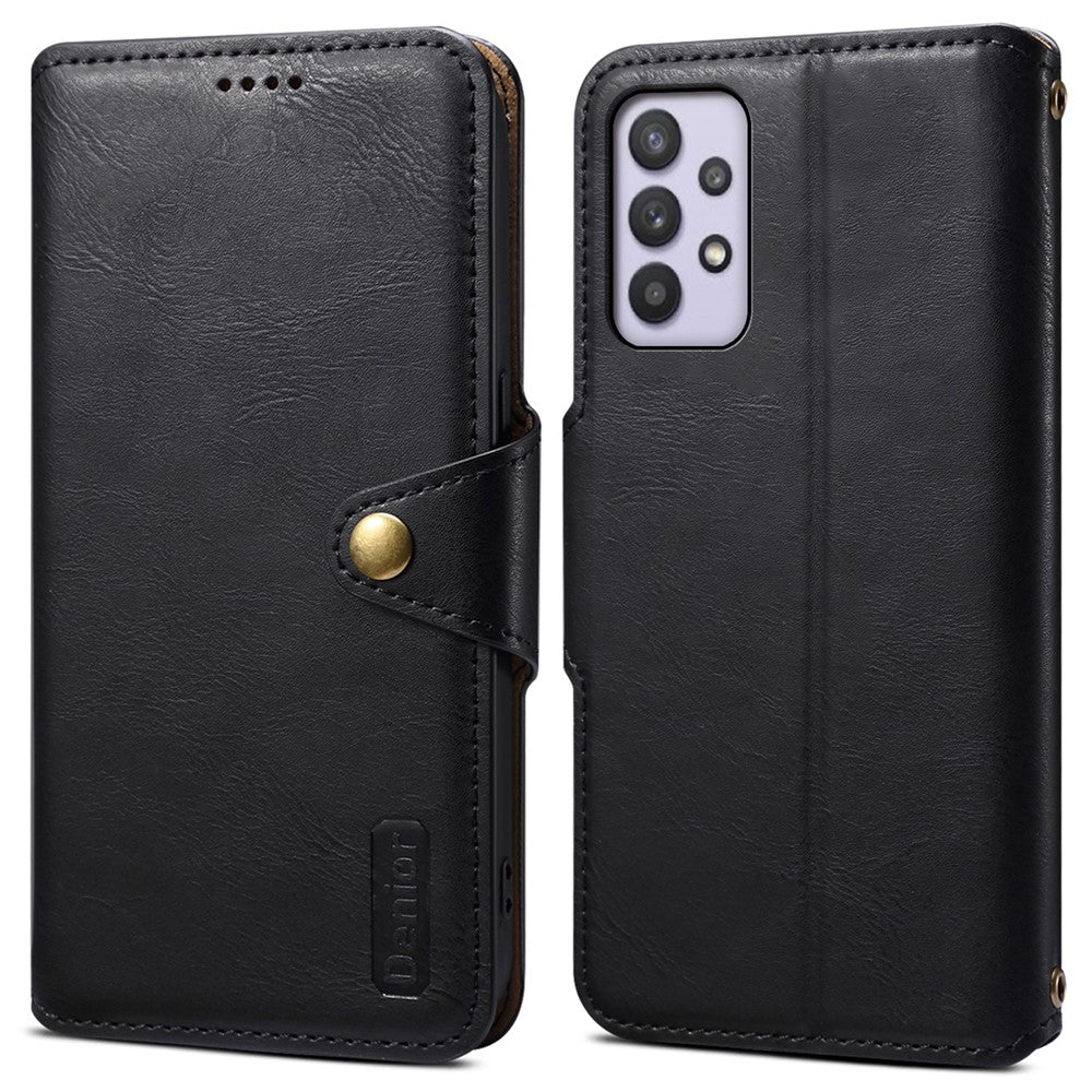 DENIOR For Samsung Galaxy A32 5G / M32 5G Case PU Leather Full Protection Phone Wallet Cover