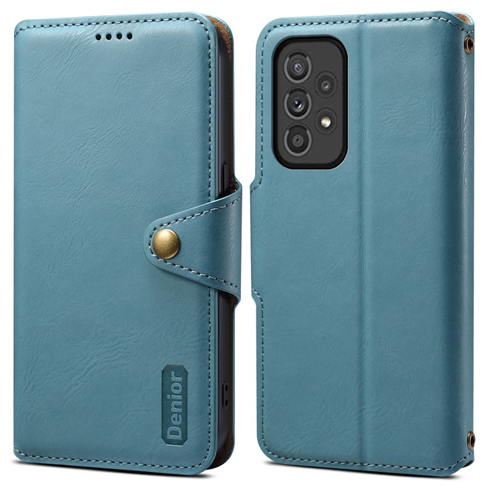 DENIOR För Samsung Galaxy A33 5G Plånboksfodral PU-läder Stoppsäkert mobilfodral