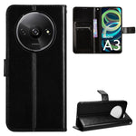 For Xiaomi Redmi A3 4G / Poco C61 4G Wallet Case Crazy Horse Texture Leather Phone Cover Viewing Stand