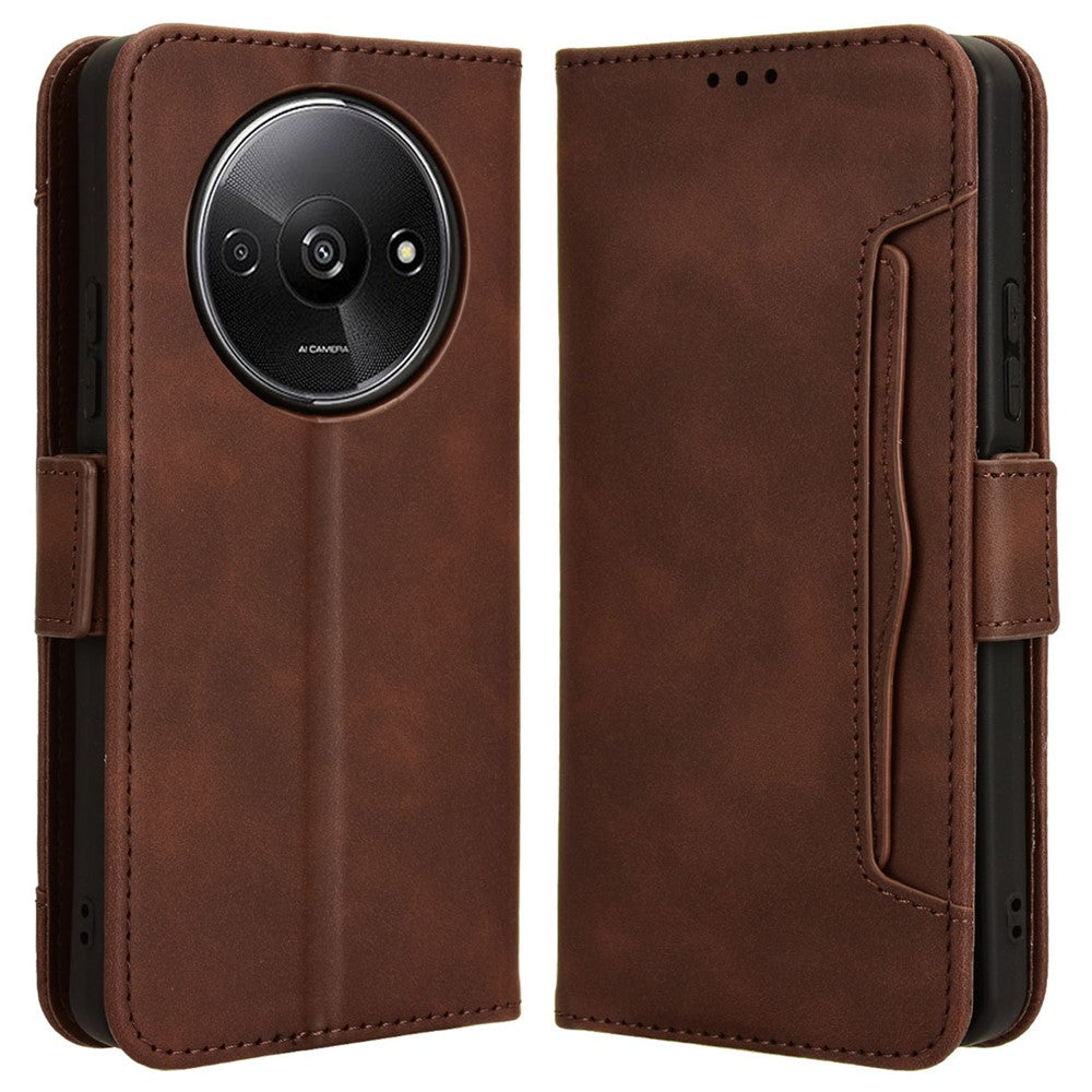 For Xiaomi Redmi A3 4G / Poco C61 4G Case with Multiple Card Holder Stand PU Leather Phone Cover
