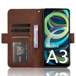 For Xiaomi Redmi A3 4G / Poco C61 4G Case with Multiple Card Holder Stand PU Leather Phone Cover
