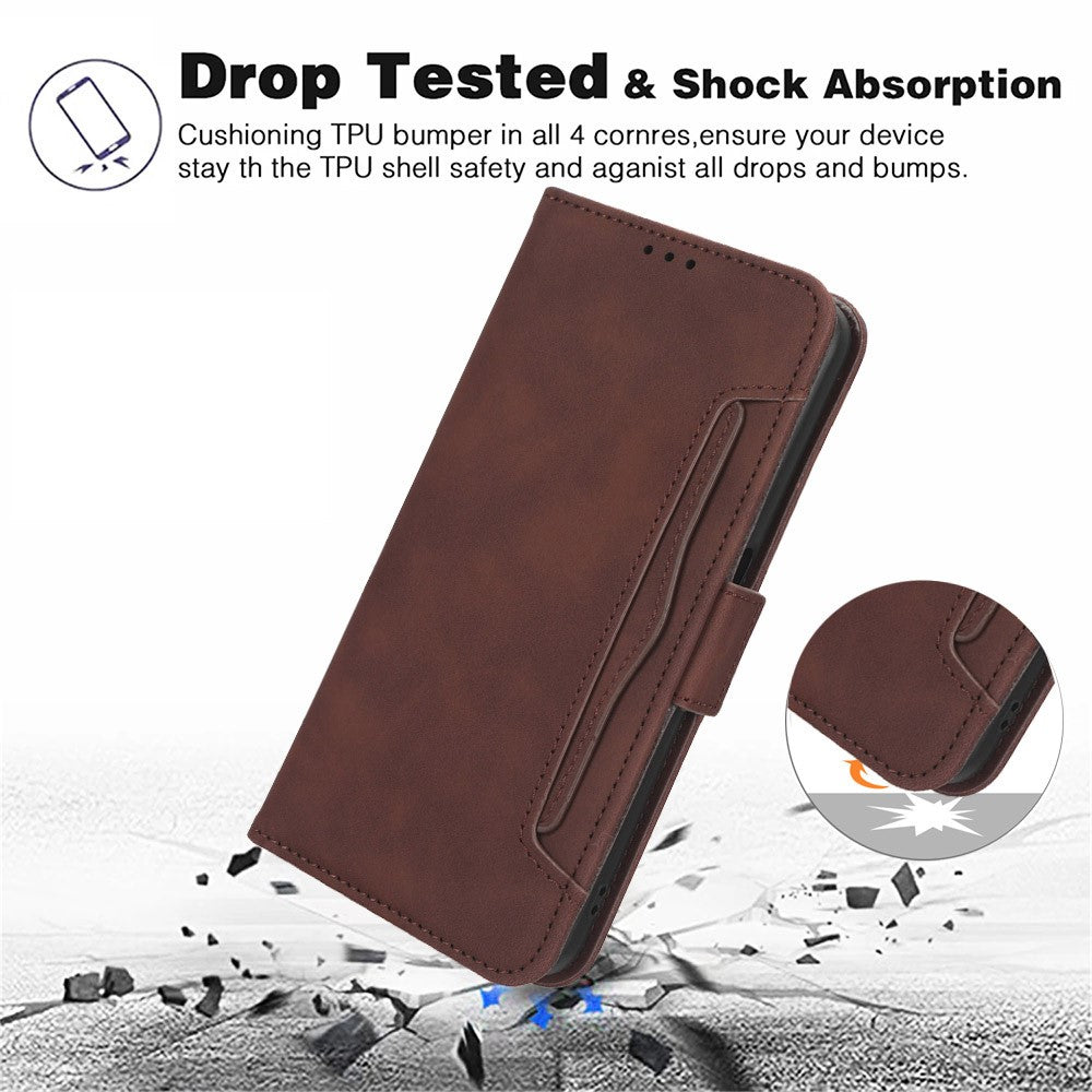 For Xiaomi Redmi A3 4G / Poco C61 4G Case with Multiple Card Holder Stand PU Leather Phone Cover