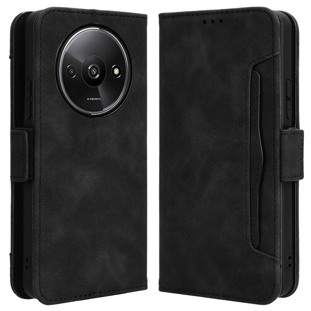 For Xiaomi Redmi A3 4G / Poco C61 4G Case with Multiple Card Holder Stand PU Leather Phone Cover