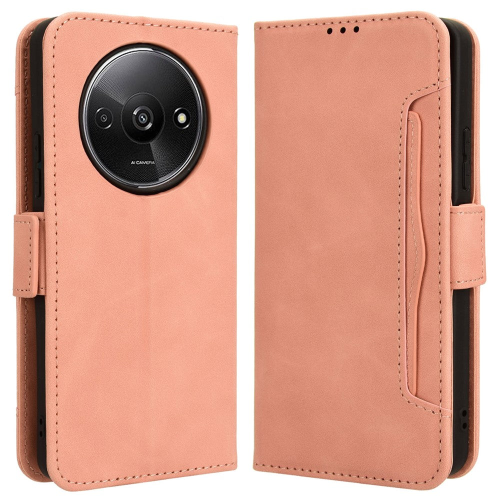 For Xiaomi Redmi A3 4G / Poco C61 4G Case with Multiple Card Holder Stand PU Leather Phone Cover