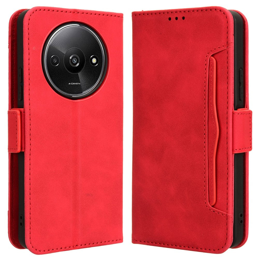 For Xiaomi Redmi A3 4G / Poco C61 4G Case with Multiple Card Holder Stand PU Leather Phone Cover