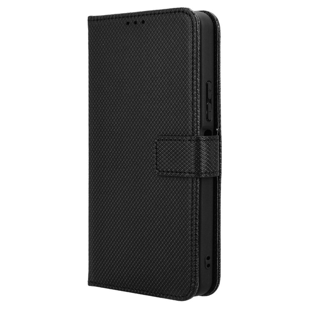 For Xiaomi Redmi A3 4G / Poco C61 4G Case Diamond Texture Flip Folio Leather Cell Phone Cover