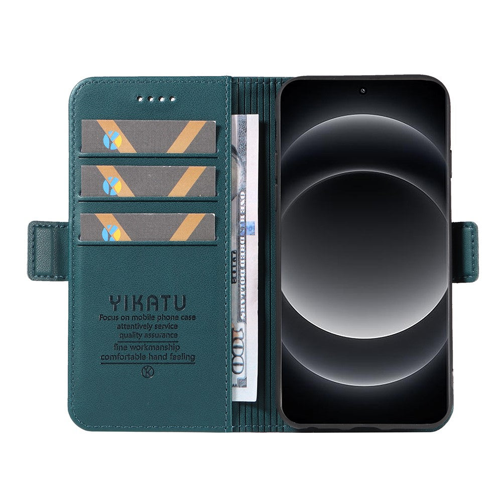 YIKATU YK-003 For Xiaomi 14 Ultra Case Anti-Scratch Leather Wallet Phone Cover