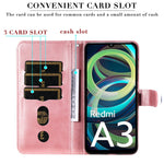 For Xiaomi Redmi A3 / Poco C61 4G Magnetic Case Zipper Pocket Phone Cover with Calf Texture