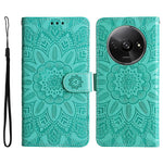 For Xiaomi Redmi A3 / Poco C61 4G Cell Phone Case Imprinted Flower Stand Cover with Handy Strap