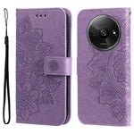 For Xiaomi Redmi A3 4G / Poco C61 4G Case Floral Pattern PU Leather Wallet Stand Phone Cover