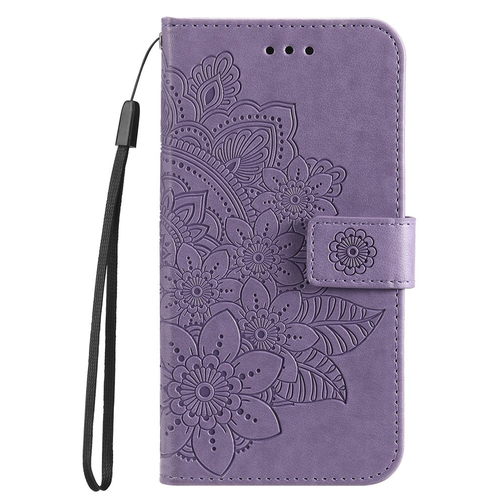 For Xiaomi Redmi A3 4G / Poco C61 4G Case Floral Pattern PU Leather Wallet Stand Phone Cover