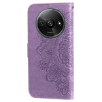 For Xiaomi Redmi A3 4G / Poco C61 4G Case Floral Pattern PU Leather Wallet Stand Phone Cover