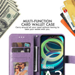 For Xiaomi Redmi A3 4G / Poco C61 4G Case Floral Pattern PU Leather Wallet Stand Phone Cover